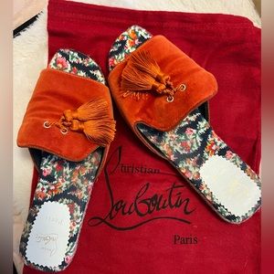 Beautiful Gently Used Christian Louboutin Slides